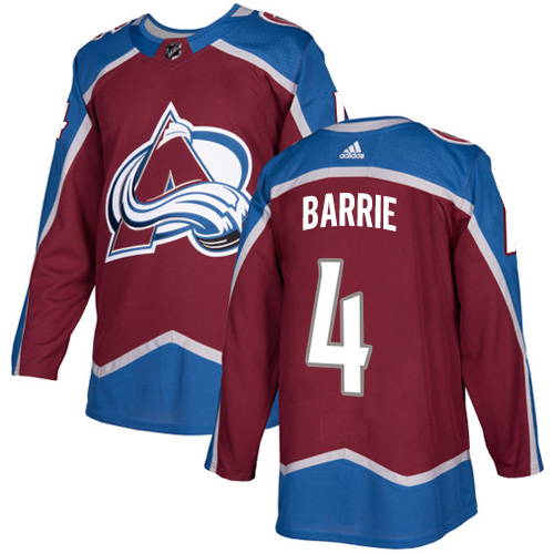 Adidas Men Colorado Avalanche #4 Tyson Barrie Burgundy Home Authentic Stitched NHL Jersey